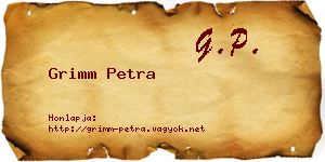 Grimm Petra névjegykártya