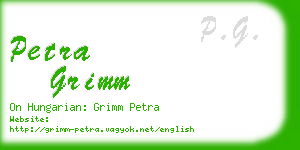 petra grimm business card